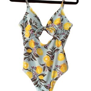 Adore Me Lemon Print One Piece Swimsuit